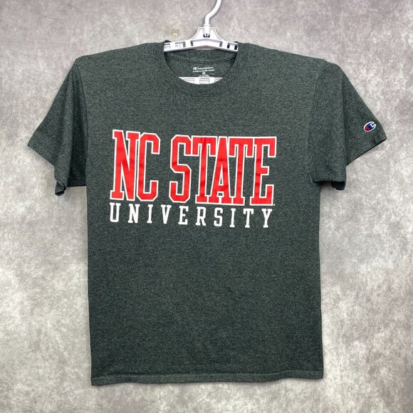 Champion N.C. State University Wolfpack T-Shirt Mens M Gray Football Basketball - Picture 1 of 7